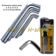 【CARLO】9PCS Hex Key Set I High Quality CRV 9CS Metric Allen Key Set I HEX MM Allen Key Set I Allen K