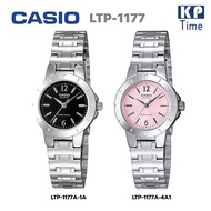 HOT ； Casio นาฬิกาข้อมือผู้หญิง สายสแตนเลส รุ่น LTP-1177A ของแท้ประกันศูนย์ CMG