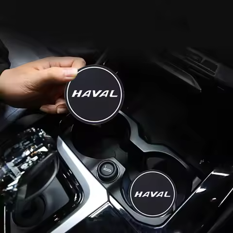 2Pcs Car Water Cup Pad Rubber Mat Anti-slip Pad Mat Waterproof For Haval H6 Dargo M6 H9 H6S F7 F7X J