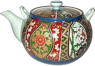 Ranchant (M) Earthenware Bottle (with vine), Red, 6.5 x 5.1 x 3.8 inches (16.5 x 13 x 9.7 cm), Nishi