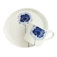 Seto Ware, Shin-gama, Blume Anemone, American Cup & Plate, Made in Japan, Floral Pattern, Cake Plate