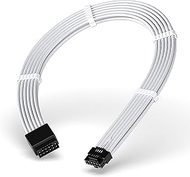 EZDIY-FAB GPU Power Sleeved Cable Extension, 16pin(12+4) 12VHPWR PCIe 5.0 Connector Male to Female f