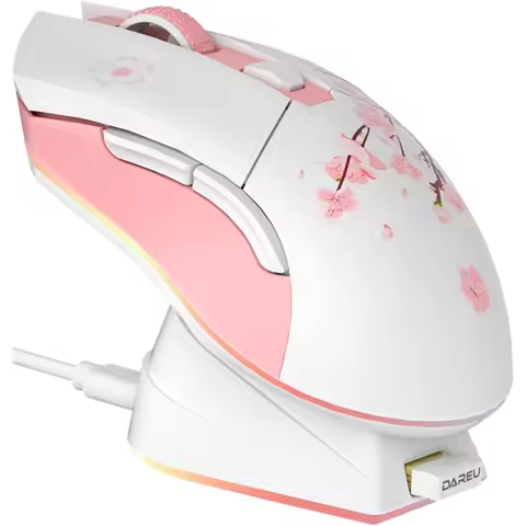 Wireless Gaming Mouse: Rechargeable RGB, 12K DPI, 6-Button, High-Precision Sensor 300IPS 1000Hz, PC/
