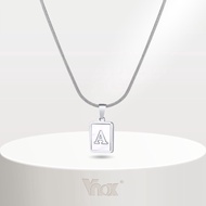 Vnox Silver Personized Letter Shell Necklace Kwintas,26 Initial Round Snake Chain Necklace Kwintas f