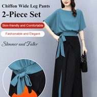 Terno outfit for women Terno square pants and blouse    modern filipiñana viviking Women's Chiffon W
