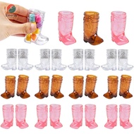 EMERAY 1/10Pcs Mini Cowboy Boot Glasses, Transparent 1 Oz Western Cowboy Glasses, Creative Plastic S