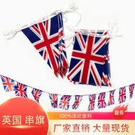 Cross-Border Ready Stock United Kingdom String Flag Hanging Flag Hanging Flag United Kingdom Festiva