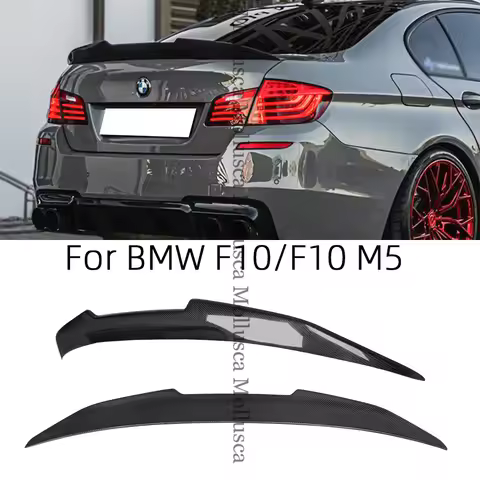 For BMW 5 Series F10 F18 /F10 M5 Sedan PSM Style Carbon fiber Rear Spoiler Trunk wing 2009-2016 FRP