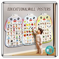 Baby Learning Audio Wall Chart Hanging Posters Early Education Toy Kids ABC Alphabet Toys