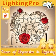 【LightingPro】NiWuToo Rose Heart Window Indoor Wall Lamp for Bedroom, Living Room, Corridor, Motion S