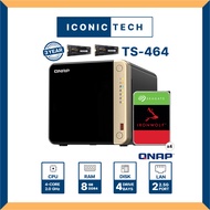 QNAP TS-464 8G x4 Ironwolf (x2 500GB 970 EVO Plus) NAS Enclosure Kits