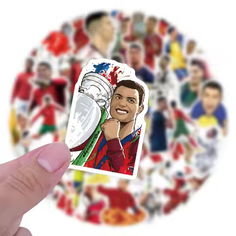 50Pcs World Footballer C Ronaldo Graffiti Sticker DIY Personalized Luggage Notebook Water Cup Sticke