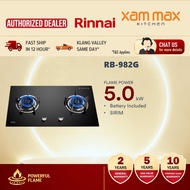 Rinnai RB982G Built-In Gas Hob / Rinnai RB-982G Gas Stove / 2 Tungku Dapur Rinnai Cooker Hob
