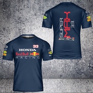 Top Men F1 Redbull Honda Mobil1 Logo #33 Hot Gift Navy T-Shirt 3D Size S-5XL