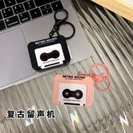 Mini Retro Recorder Keychain Mini Recordable Fun Toy Music Box Creative Bag Pendant Desk Decoration 