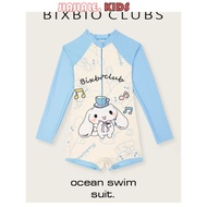 4-15Y Girl Cinnamoroll swimsuit kids long sleeved one-piece quick drying swimsuit primary school kid