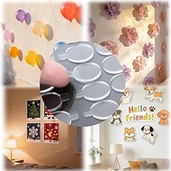 COMELY Adhesive Double Sided Sticky Dots: 500 Pcs 0.4" Clear Glue Mounting Putty Removable Round Dot