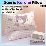 [Nara Home Deco]Sanrio Kuromi Kids Microfiber Tiny Check Pillow (With Insert)-Sanrio Character Pillo