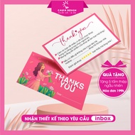 Thank You Card CASFA DESIGN - Size 9x5.4cm - Material C300 Paper - Double Sided Lamination