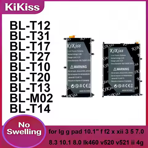 3550-12000mAh For LG g For Pad 10.1" f F2 x Xii 3 5 7.0 8.3 10.1 8.0 LK460 V520 V521 II 4G BL-T12 BL