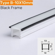 cod Recessed Black Silicone Tube LED Neon Light Flexible Rope Channel Diffuser WS2811 WS2812B Outdoo