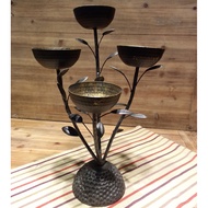 Vintage Classic Candle Holder Leaves Design 4 Arms