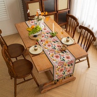 Pastoral Retro Table Runner Pendant Table Runner Jacquard Tassel Tea Runner Table Runner Long Thicke