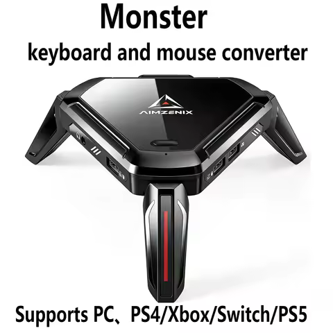 AIMZENIX AX600 MONSTER Pro Keyboard & Mouse Adapter for PS5/PS4/Xbox Series X|S/Xbox One/Switch - Su
