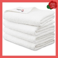 Iris Ohyama Imabari Towel Certified Bath Towel White Set of 4 100% Cotton Daily Towel Moderate thick