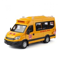 Car Boy Alloy Ambulance School Bus1901-311Simulation Ornament Toy Car Jinli Model Square Sound and L