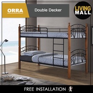 Living Mall Orra Double Decker / Strong Metal Bar With Solid Wood / Splitable Bed / 1 Double Decker