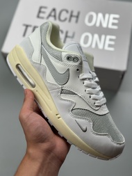 【พร้อมส่งของแท้💯/ รุ่นนี่ใส่ตรงไซส NIKE Air Max 1 white แฟชั่น รองเท้ากีฬา（สินค้าพร้อมกล่อง อุปกรณ์ครบ จัดส่งฟรี）