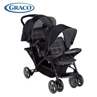 【GRACO】0~3歲雙人座嬰兒座手推車 Stadium Duo 探險黑