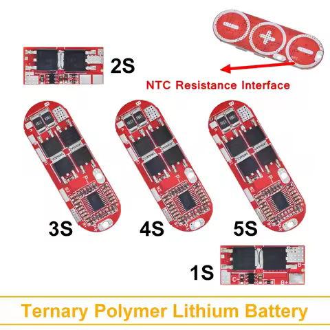 BMS 1S 2S 10A 3S 4S 5S 25A BMS 18650 Li-ion Lipo Lithium Battery Charge Protection Board Module NTC