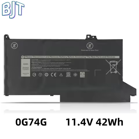 3Cell New 11.4V 42Wh Laptop Battery 0G74G For Dell Latitude Latitude 5300 7280 7290 7380 7390 7480 7