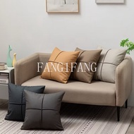 45x45cm Waterproof Faux Leather Cushion Cover Nordic Pillow Case Sofa Decor No Insert
