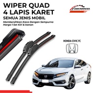 Honda Civic FC Quad Wiper 4 Layers Rubber Blade 1 Set Right and Kiri