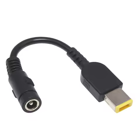 DC 5.5*2.5 5.5*2.1 mm DC Plug Jack To Square Converter Power Adapter Cable For Lenovo ThinkPad YOGA 