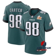 2025 Super Bowl LIX Men's NFL Philadelphia Eagles Jalen Carter Midnight Green Limited American Footb