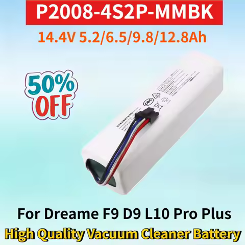 P2008-4S2P-MMBK 14.4V 5.2/6.5/9.8/12.8Ah Battery for Dreame F9 D9 L10 Pro Plus RLS5 RLS5L High Quali
