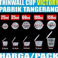 Thinwall Cup 25ml 35ml 60ml 100ml 150ml Plastik Bulat u Puding /Pack