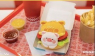 🐷Lulu the piggy Lulu 豬 漢堡包鎖匙扣造型