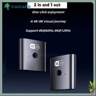 TAMAKO HDMI Splitter, 4K@120HZ 8k@60HZ HDMI Switch, Professional High-definition Bidirectional Two-I
