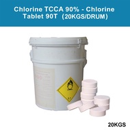 ML: (20KGS/D) Chlorine klorin TCCA 90% - Chlorine Tablet 90T Pool Chemical kolam kimia