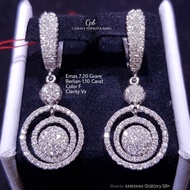 Anting Emas 7.20 Gram Berlian Eropa 1.10 Crat Fashion Murah Meriah