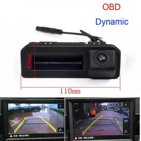 Original Dynamic HD Handle Switch Car Rearview Backup Parking Camera For Audi Q2 Q2L Q5L A5 Skoda Ra