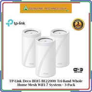 TP-Link Deco BE85 BE22000 Tri-Band Whole Home Mesh WiFi 7 System | (MLO) | Works on the 6 GHz Band -