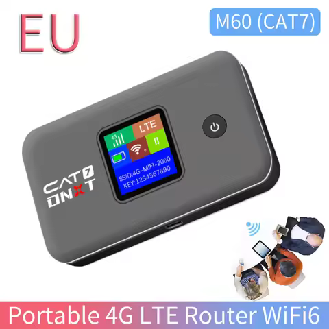 CAT7 Portable 4G LTE Router Wireless Card Mobile Wifi Hotspot WiFi 6 Dual Band 2.4G&5.8G Car MIFI EU