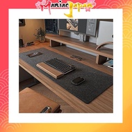 [Desk Mat] DAWNTREES Large Felt Desk Pad | Desk Computer Mat (36x12 inches) | Keyboard &amp; Mouse Desk Mats | Dark gray