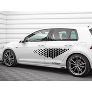 Car Door Side Stickers For Volkswagen VW Golf 4 5 6 7 TSI TCR GTD GTI MK4 MK5 MK3 MK2 MK7 Polo Auto 